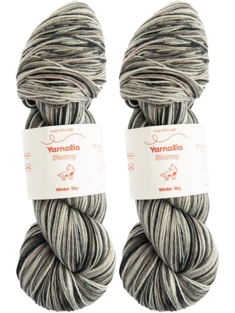 Ultra-Soft Fingering Weight Yarn - Superwash Wool & Nylon (2-Pack, 100g)